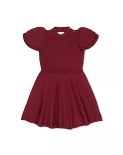 Платье-свитер из органического материала с двойными рукавами-крылышками для маленьких девочек, красный Hope & henry