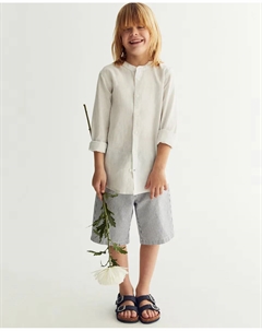 Льняная рубашка, белый Сфера