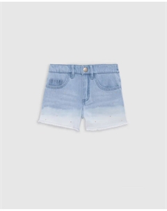 Шорты для девочек с карманами и бахромой, синий Ikks