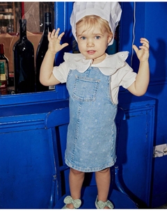 Джинсовая юбка-комбинезон, синий Сфера