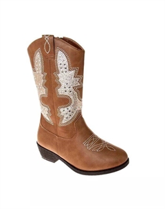 Маленькие детские ковбойские сапоги на молнии, коричневый/бежевый Kensie girl