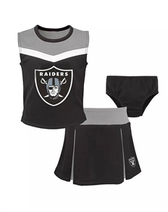 Комплект из двух предметов для девочек Black Las Vegas Raiders Spirit Cheerleader с панталонами Outerstuff