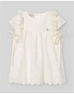 Платье для девочки с кружевом и вышивкой, коллекция Paz PAZ Rodríguez, цвет Crudo Paz rodriguez