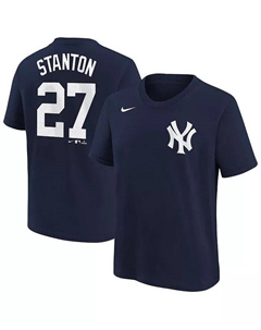 Футболка с именем игрока и номером Big Boys and Girls Giancarlo Stanton Navy New York Yankees Nike