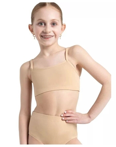 Базовый топ-бюстгальтер для девочек, коричневый/бежевый Capezio