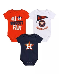 Комплект из 3 боди с вымпелом болельщика «Houston Astros» для мальчиков и девочек Outerstuff
