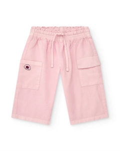 Простые брюки-карго для девочек с эластичным поясом, розовый Tuc tuc