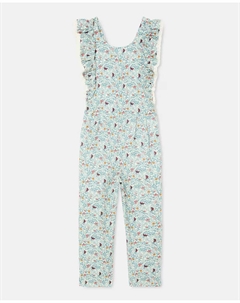 Длинный комбинезон для девочки с оборками, зеленый Coconut el corte inglés