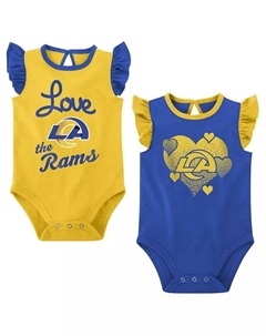 Комплект из 2 боди Baby Girls Royal, Gold Los Angeles Rams Spread the Love Outerstuff