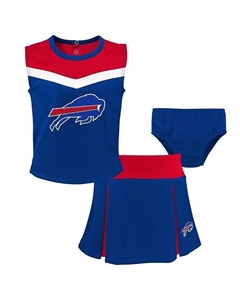 Комплект из трех предметов для поддержки девочек-малышей Royal Buffalo Bills Spirit Cheer Outerstuff