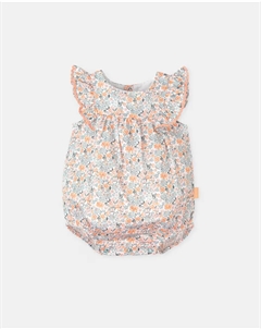 Комбинезон для девочки с оборками и цветочным принтом, цвет Salmón Tutto piccolo