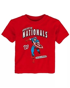 Красная футболка команды Вашингтона для мальчиков и девочек «Капитан Америка Марвел» Outerstuff