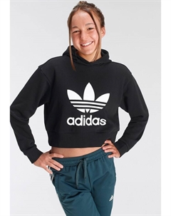 Пуловер с капюшоном, черный Adidas