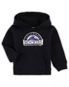 Флисовый пуловер с капюшоном черного цвета для мальчиков и девочек Colorado Rockies Team Primary Logo, черный Outerstuff