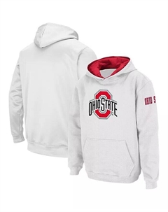 Белый пуловер с капюшоном и большим логотипом Big Boys Ohio State Buckeyes, белый Colosseum