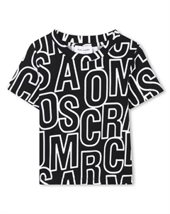 Футболка с короткими рукавами и монограммой для девочек, черный Marc jacobs