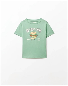 Футболка с принтом, светло-зеленый Сфера