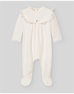 Детский комбинезон для девочки с оборками из интерлока PAZ Rodríguez, цвет Crudo Paz rodriguez