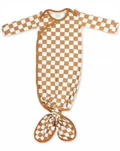 Завязанное платье для новорожденного, коричневый Copper pearl