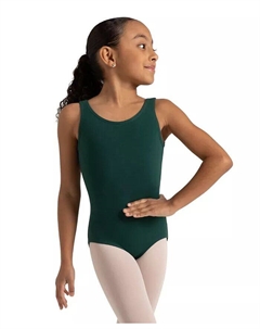 Купальник-майка с высоким воротом для девочек, зеленый Capezio