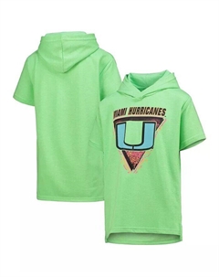 Футболка с капюшоном Big Boys Green Miami Hurricanes Game On Neon Daze Outerstuff