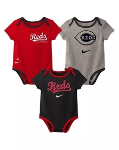 Набор из трех боди Cincinnati Reds Authentic Collection для маленьких мальчиков и девочек, мультиколор Nike
