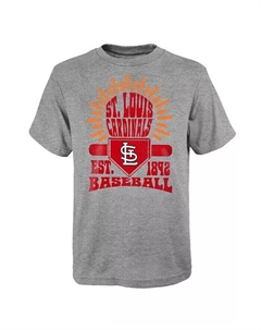 Серая футболка Big Boys St. Louis Cardinals Sun Burst, серый Outerstuff
