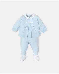 Комплект из 2 предметов для мальчика небесно-голубого цвета с плиссировкой, светло-голубой Tutto piccolo