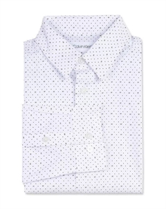Классическая рубашка узкого кроя Big Boys Husky с логотипом в горошек Calvin klein