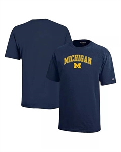 Темно-синяя футболка с логотипом Big Boys and Girls Michigan Wolverines, синий Champion