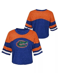 Трикотажная футболка в полоску с рукавами Big Girls Royal Florida Gators Sunday Friday, синий Outerstuff