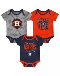 Комплект боди Game Time из трех предметов для новорожденных и младенцев, мальчиков и девочек, темно-синий, оранжевый, серо-лиловый Outerstuff