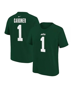 Футболка Big Boys and Girls Ahmad Sauce Gardner Green New York Jets с именем игрока и номером, зеленый Nike