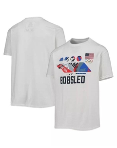 Футболка Big Boys White Team USA Bobsled Scattered Swatch Outerstuff