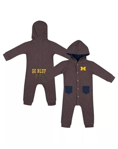 Комбинезон с капюшоном и застежкой-кнопкой Zando-Zan Waffle цвета уголь для мальчиков и девочек Colosseum