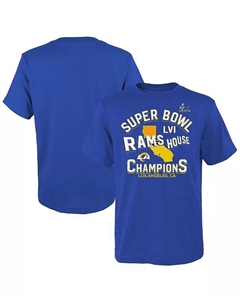 Футболка Big Girls Royal Los Angeles Rams Super Bowl LVI Champions Hard Count Hometown, синий Fanatics