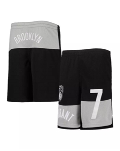 Черные шорты с именем и номером Big Boys Кевина Дюранта Brooklyn Nets Pandemonium Outerstuff