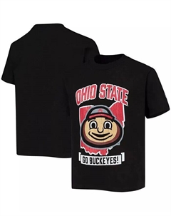 Черная футболка-талисман с символом штата Огайо Баккейз для больших мальчиков и девочек, черный Champion