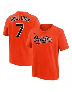 Футболка Big Boys and Girls Jackson Holliday Orange Baltimore Orioles с именем и номером, оранжевый Nike