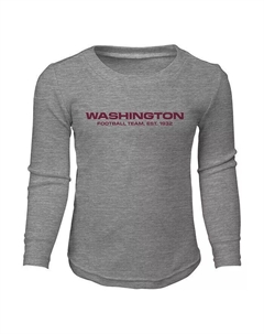 Комплект для сна с футболкой и брюками с длинными рукавами и брюками Big Boys Heather Grey Washington Football Team Outerstuff