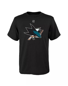 Черная футболка с основным логотипом San Jose Sharks для мальчиков и девочек Big, черный Outerstuff