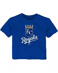 Футболка с основным логотипом Royal Kansas City Royals Team для мальчиков и девочек для младенцев, синий Outerstuff
