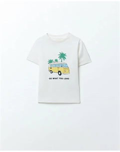 Футболка с базовым принтом, желтый Сфера