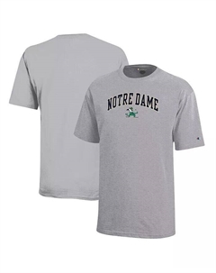 Футболка с логотипом Big Boys and Girls Notre Dame Fighting Irish Arch, серый Champion
