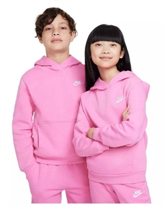 Спортивная одежда Флисовый пуловер с капюшоном Big Kids Club, розовый Nike