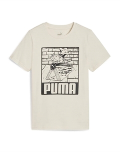 Футболка детская с рисунком ess+ Mid 90s, белый Puma