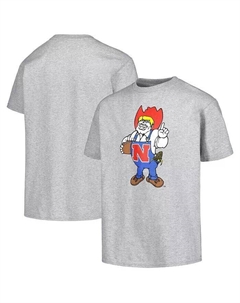 Серая футболка Big Boys Heather Nebraska Huskers Vault с логотипом Outerstuff