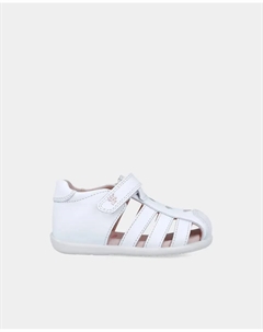 Сандалии из кожи в стиле «краб» для девочки, белый Garvalin