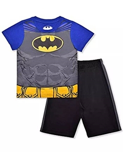 Серый комплект из футболки и шорт с изображением Бэтмена для дошкольников Children's apparel network