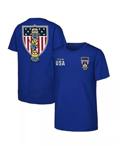 Футболка с логотипом Королевской сборной США для мальчиков и девочек «Миньоны», синий Outerstuff